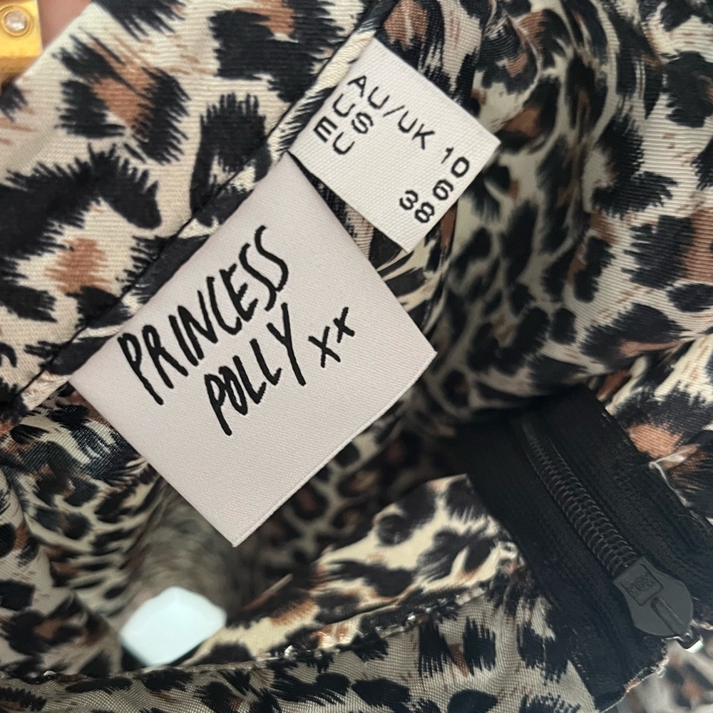 Princess Polly Satin Leopard Mini Skirt - Picture 5 of 5